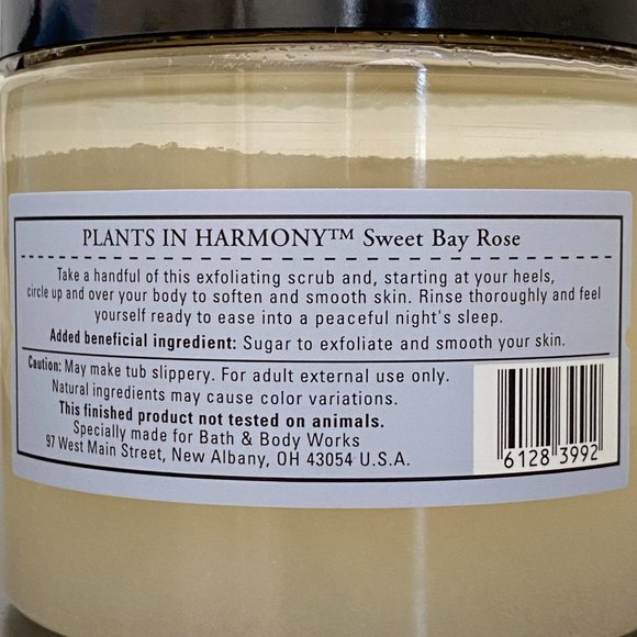 Bath & Body Works Aromatherapy SWEET BAY ROSE Tranquil Sugar Body Scrub *RARE* - Picture 6 of 9